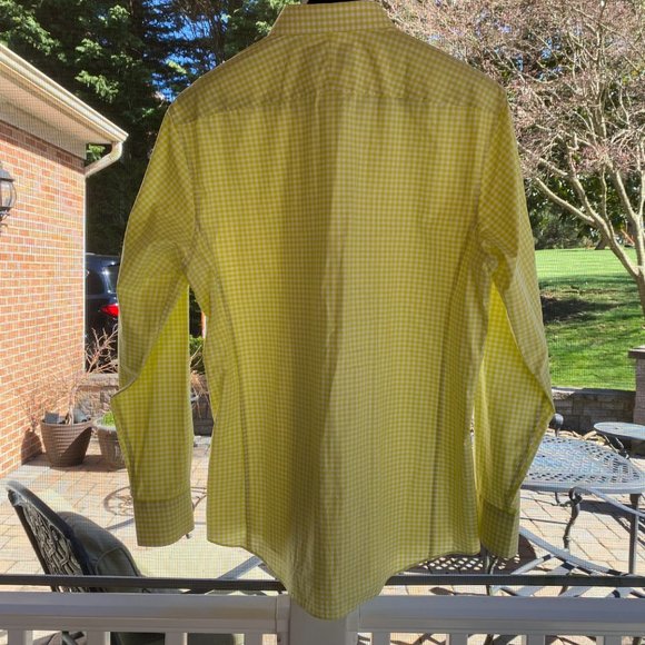 Thomas Pink Button Down Gingham Shirt - Size 17, 36.5 - Picture 3 of 11